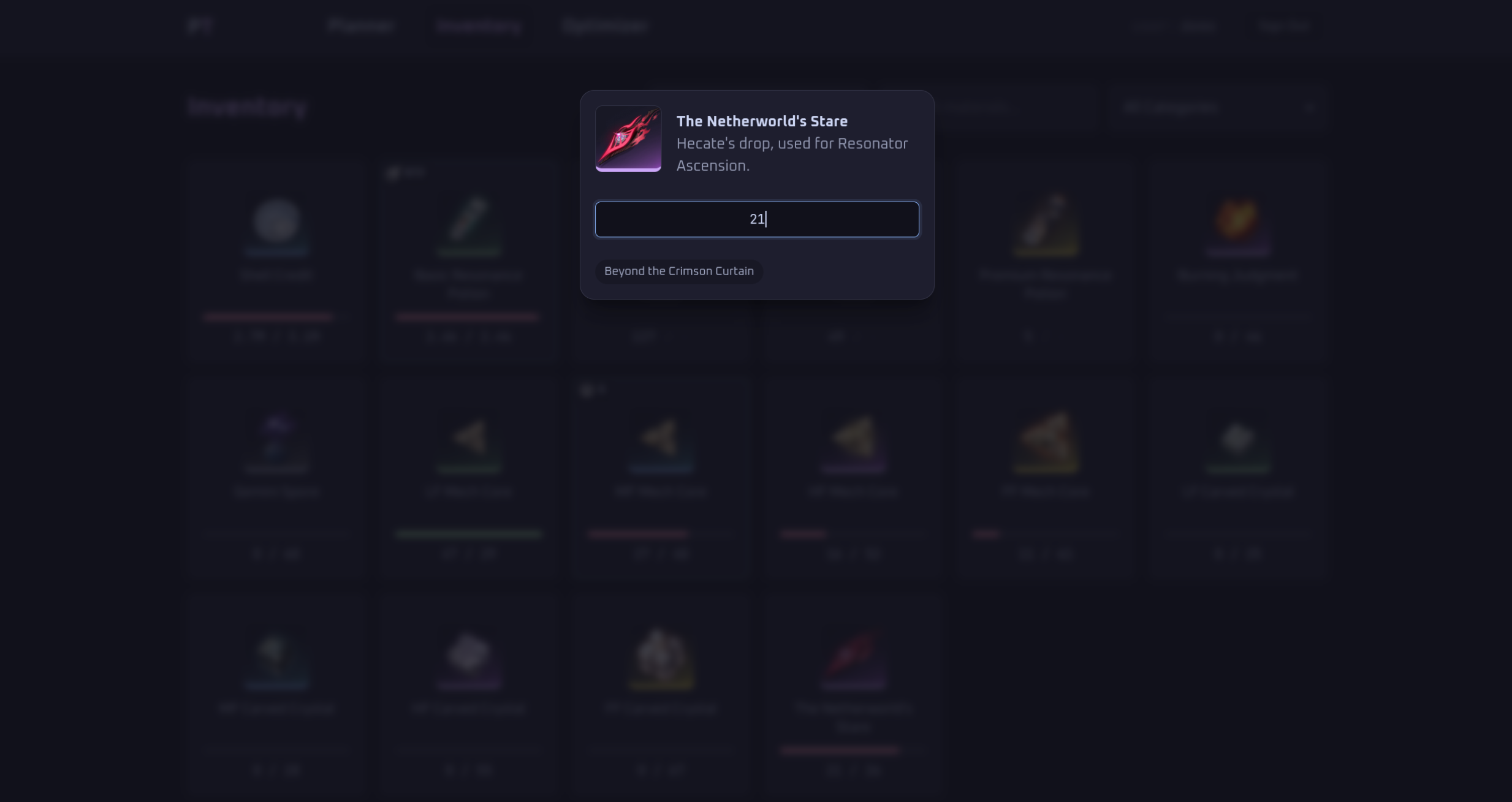 Edit Item Quantity modal